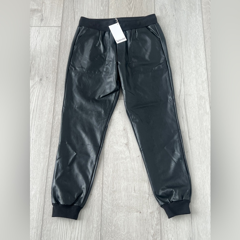 Splendid Faux Leather Joggers- NWT